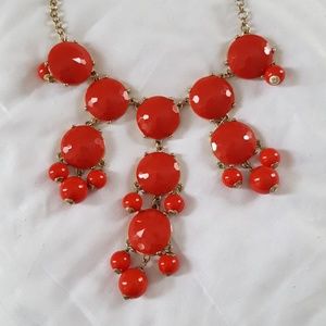 Red J. Crew Bubble Necklace